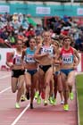 Hannah England (GB) leads in the 1500 metres at the European Athletics Team Championships.